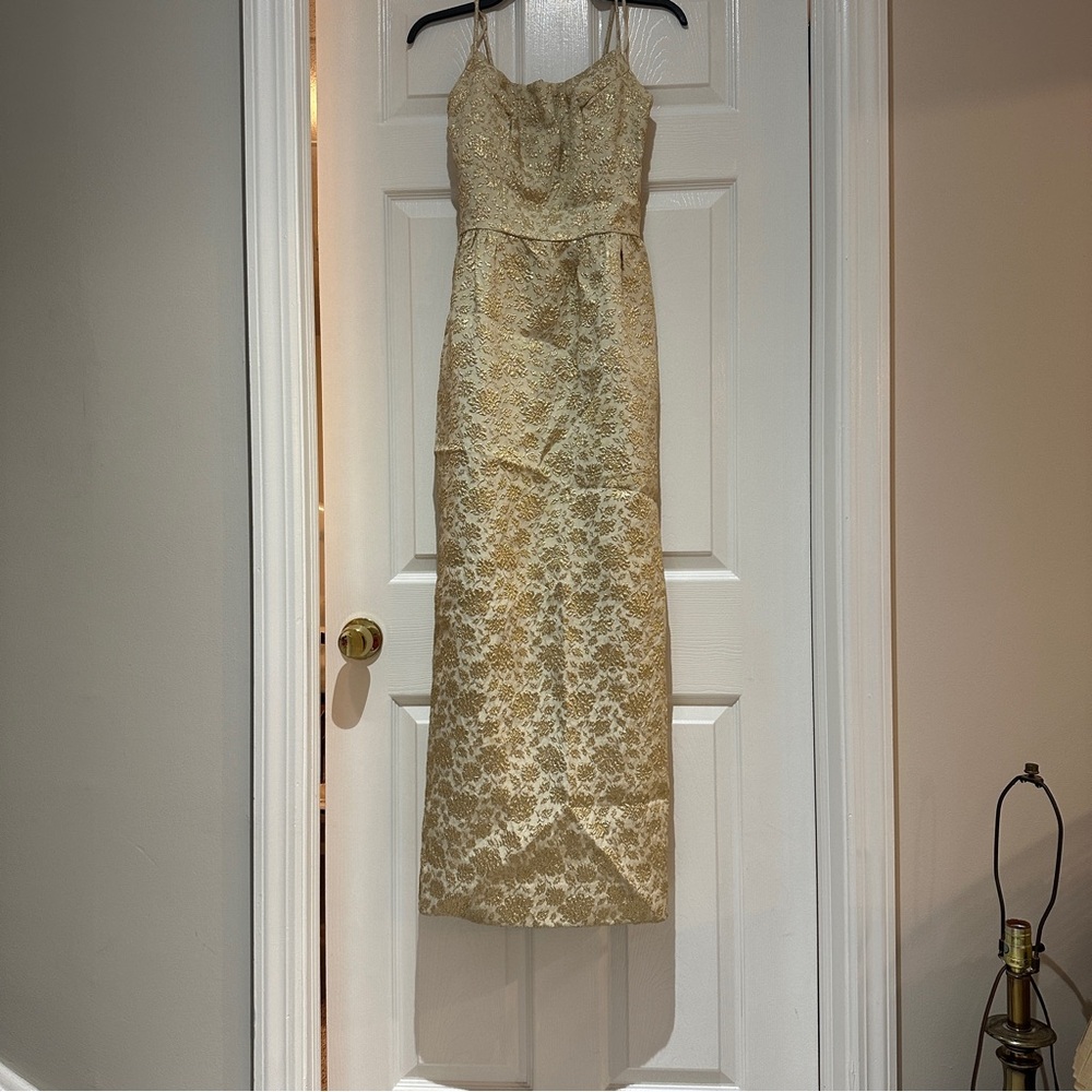 Vintage 1960s Harry Keiser gold evening gown